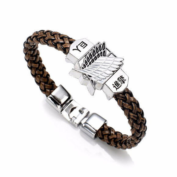 Bracelet Shingeki No Kyojin Cosplay  Leather